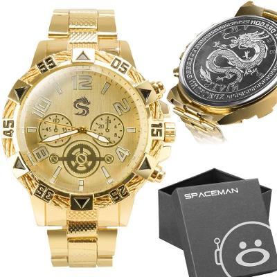 Relogio Masculino Banhado Original Aço Inox Grande + Caixa Edição Limitada Casual Presente