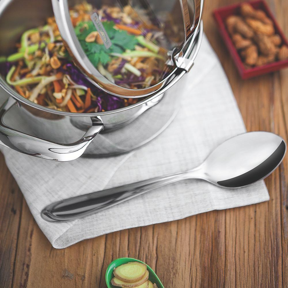 Conjunto Panela Allegra Aço Inox Fundo Triplo E Colher Para Arroz Laguna Tramontina - 3