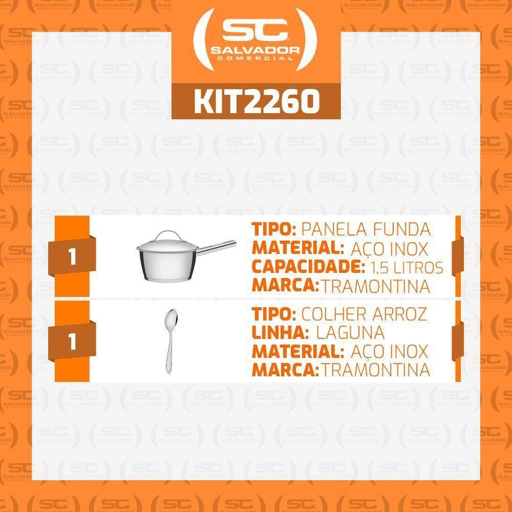 Conjunto Panela Allegra Aço Inox Fundo Triplo E Colher Para Arroz Laguna Tramontina - 7