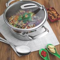 Conjunto Panela Allegra Aço Inox Fundo Triplo E Colher Para Arroz Laguna Tramontina