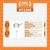 Conjunto Panela Allegra Aço Inox Fundo Triplo E Colher Para Arroz Laguna Tramontina - 7