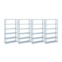 Kit - 4 Estantes Leve De Metal Reforçada 40 Cm 6 Níveis 25kg Por Bandeja - Sa Gôndolas - 1