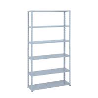 Kit - 2 Estantes Leve De Metal Reforçada 40 Cm 6 Níveis 25kg Por Bandeja - Sa Gôndolas