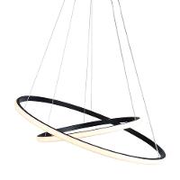 Lustre Pendente Taschibra Design Montreal 35w Led 60cm Luz Quente 3000k Bivolt Preto - 2