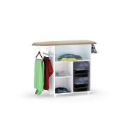 Passadeira De Roupas Com 1 Porta E Cabideiro Mariana Branco-preto - 2