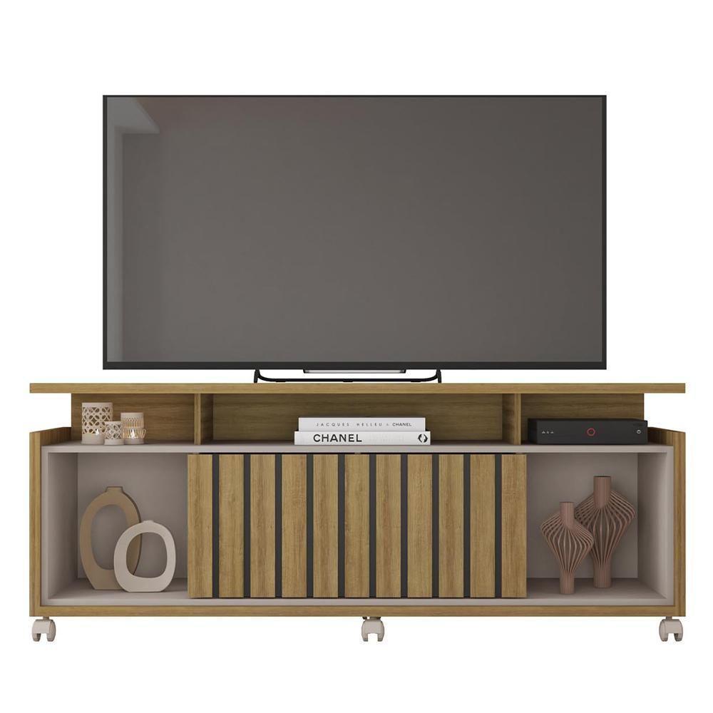 Rack Bancada Para Tv Até 65 Polegadas Stars Marrom Caemmun - 3