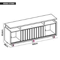 Rack Bancada Para Tv Até 65 Polegadas Stars Marrom Caemmun - 9