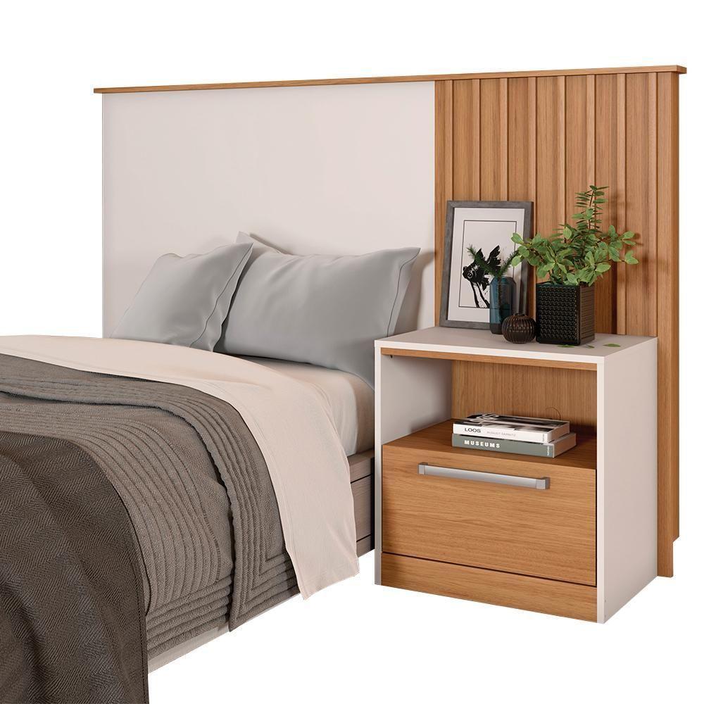 Cabeceira Para Cama De Solteiro Marrom Oberon Caemmun - 2