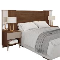 Cabeceira Para Cama Casal Extensível Reflex Marrom Caemmun - 1