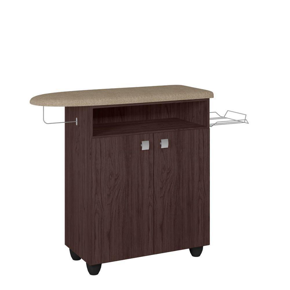 Passadeira De Roupas Com Armário 2 Portas Bianca Max Castanho - 2