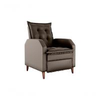 Poltrona Papai Reclinável Sala Mx 65 Yaris Veludo Marrom Matrix Original - 1