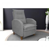 Poltrona Papai Reclinável Sala Mx 65 Yaris Buclê Cinza Matrix Original - 4