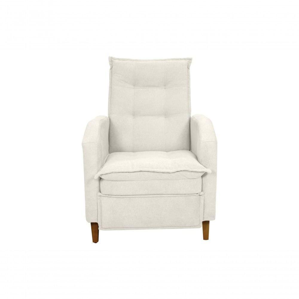 Poltrona Papai Reclinável Sala Mx 65 Yaris Buclê Bege Matrix Original - 3