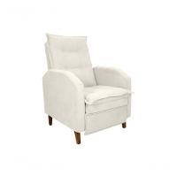 Poltrona Papai Reclinável Sala Mx 65 Yaris Buclê Bege Matrix Original - 1