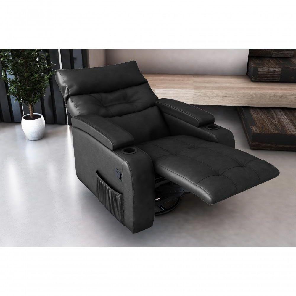 Poltrona Giratório Papai Reclinavel Mx66 Commander Sintetico Preto Matrix - 2