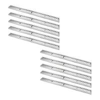 Kit 10 Ralo Grelha Linear Caixilho Alumínio Polido 10x100cm - 1