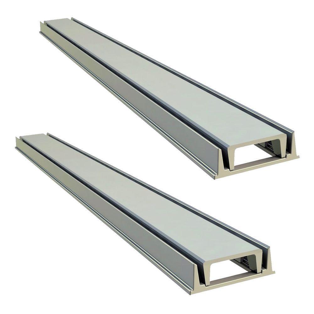 Kit 2 Grelha Linear Invisível Com Caixilho Bege 100x8cm - 1