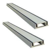 Kit 2 Grelha Linear Invisível Com Caixilho Bege 100x8cm - 1