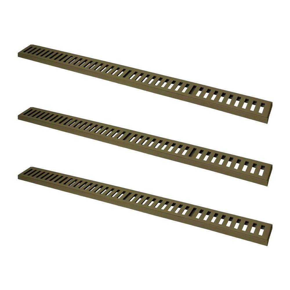 Kit 3 Ralo Grelha Linear Caixilho Em Alumínio Fendi 20x100cm - 1