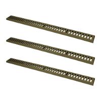 Kit 3 Ralo Grelha Linear Caixilho Em Alumínio Fendi 20x100cm - 1