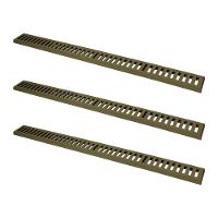 Kit 3 Ralo Grelha Linear Caixilho Em Alumínio Fendi 10x100cm - 1