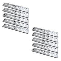 Kit 10 Ralo Grelha Linear Caixilho Alumínio Polido 20x50cm - 1