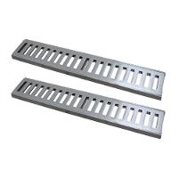 Kit 3 Ralo Grelha Linear Caixilho Alumínio Escovado 10x50cm - 1