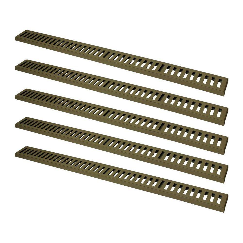 Kit 5 Ralo Grelha Linear Caixilho Em Alumínio Fendi 20x100cm - 1