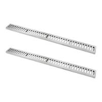 Kit 2 Ralo Grelha Linear Caixilho Alumínio Polido 15x100cm - 1