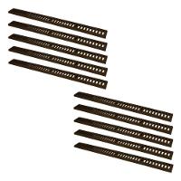 Kit 10 Ralo Grelha Linear Caixilho Alumínio Marrom 20x100cm - 1