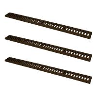 Kit 3 Ralo Grelha Linear Caixilho Alumínio Marrom 20x100cm - 1