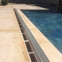 Kit 3 Ralo Grelha Linear Caixilho Alumínio Marrom 20x100cm - 2