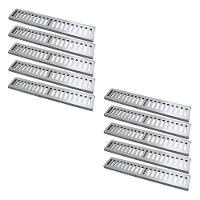 Kit 10 Ralo Grelha Linear Caixilho Alumínio Polido 15x50cm - 1