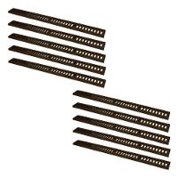 Kit 10 Ralo Grelha Linear Caixilho Alumínio Marrom 15x100cm - 1