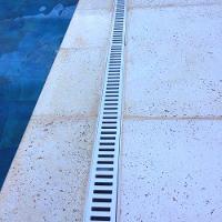 Kit 10 Ralo Grelha Linear Caixilho Alumínio Marrom 15x100cm - 2