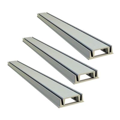 Kit 3 Grelha Linear Invisível Com Caixilho Bege 100x8cm