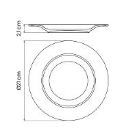 Prato Sobremesa Tramontina Quartzo Porcelana Jateada 21cm Tramontina - 2
