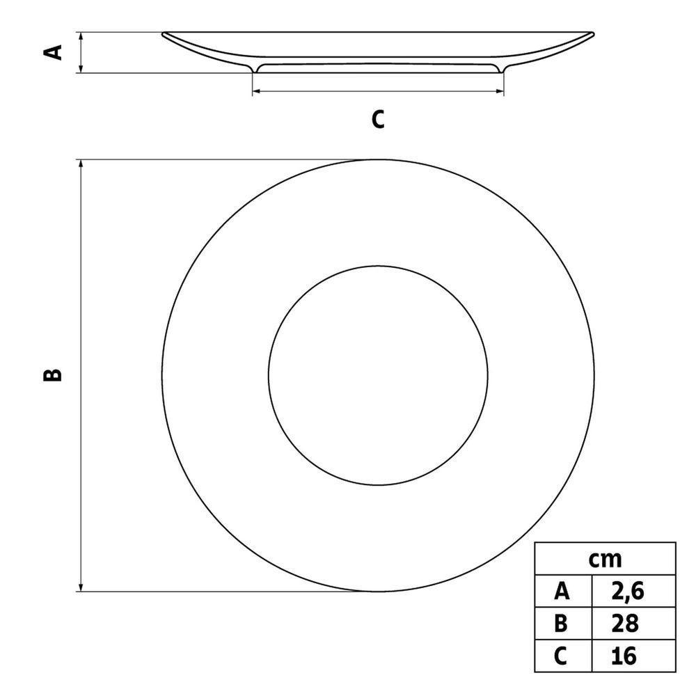 Prato Raso Tramontina Artemis Porcelana Decorada 28cm Tramontina - 2