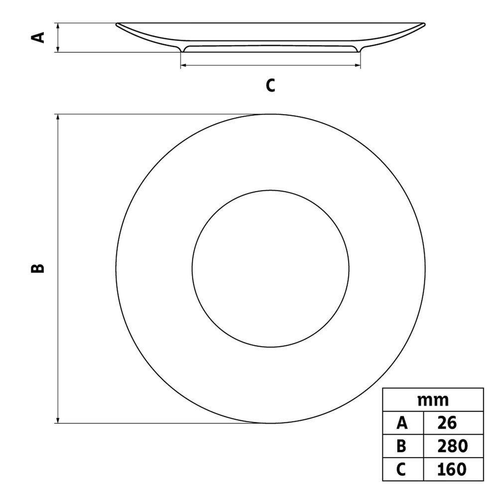 Prato Raso Tramontina Artemis Porcelana Decorada 28cm Tramontina - 3