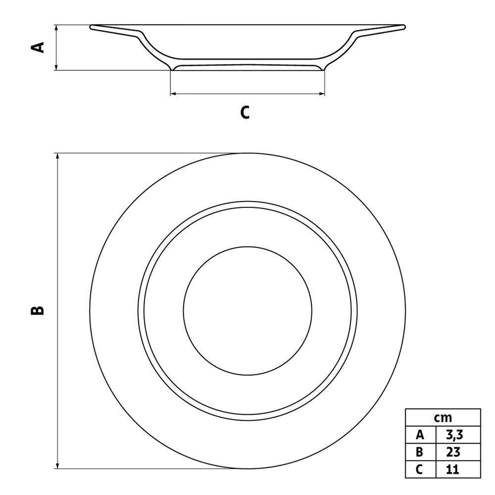 Prato Fundo Tramontina Lilla Porcelana Decorada 23cm Tramontina - 3