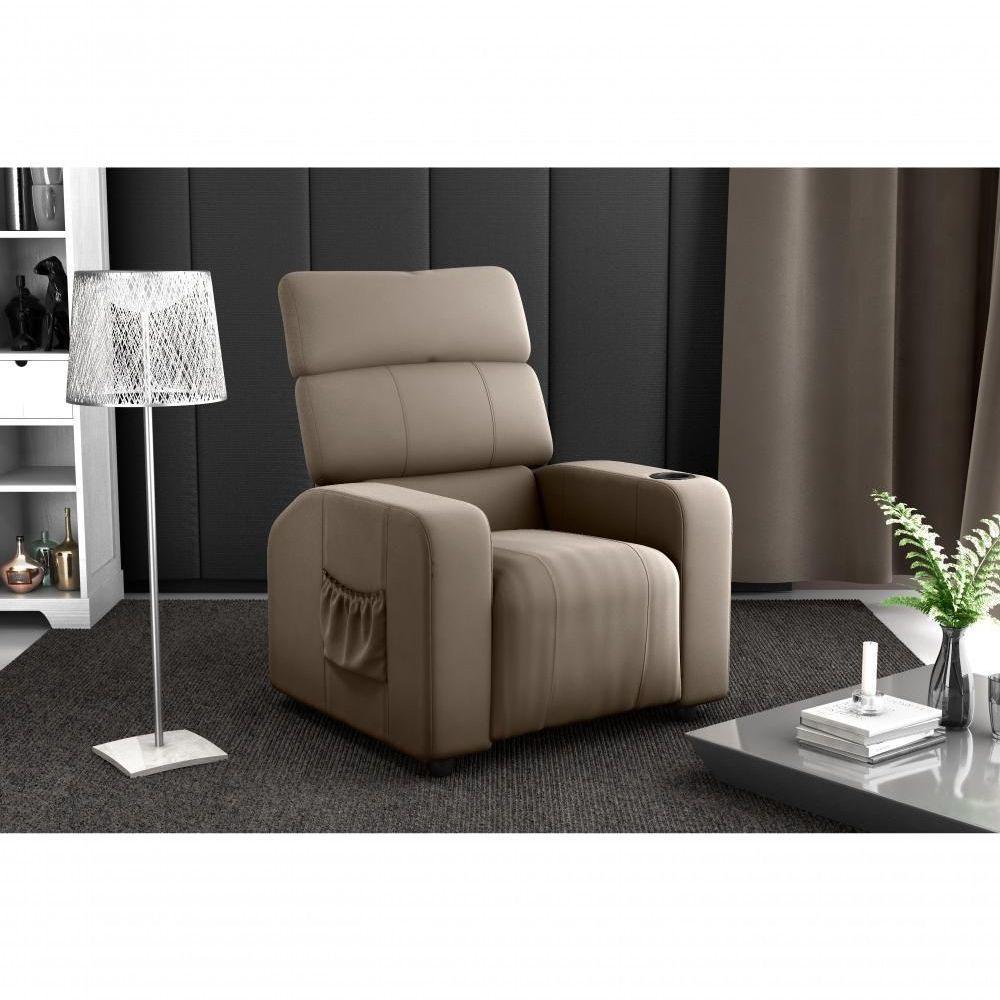 Poltrona Reclinável Sala Cadeira Mx 67 Pulse Veludo Capuccino Matrix Original - 4