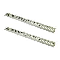 Kit 2 Ralo Grelha Linear Caixilho Em Alumínio Bege 20x100cm - 1