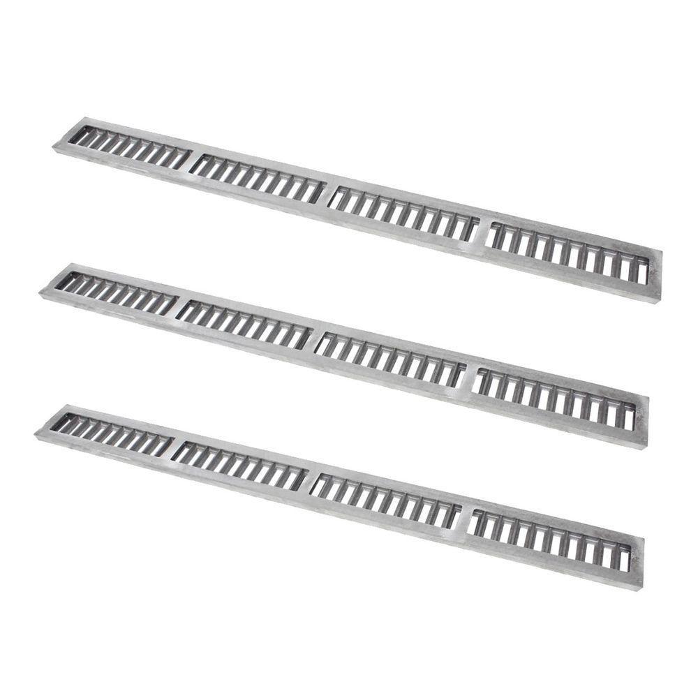 Kit 3 Ralo Grelha Linear Caixilho Alumínio Escovado 15x100cm - 1