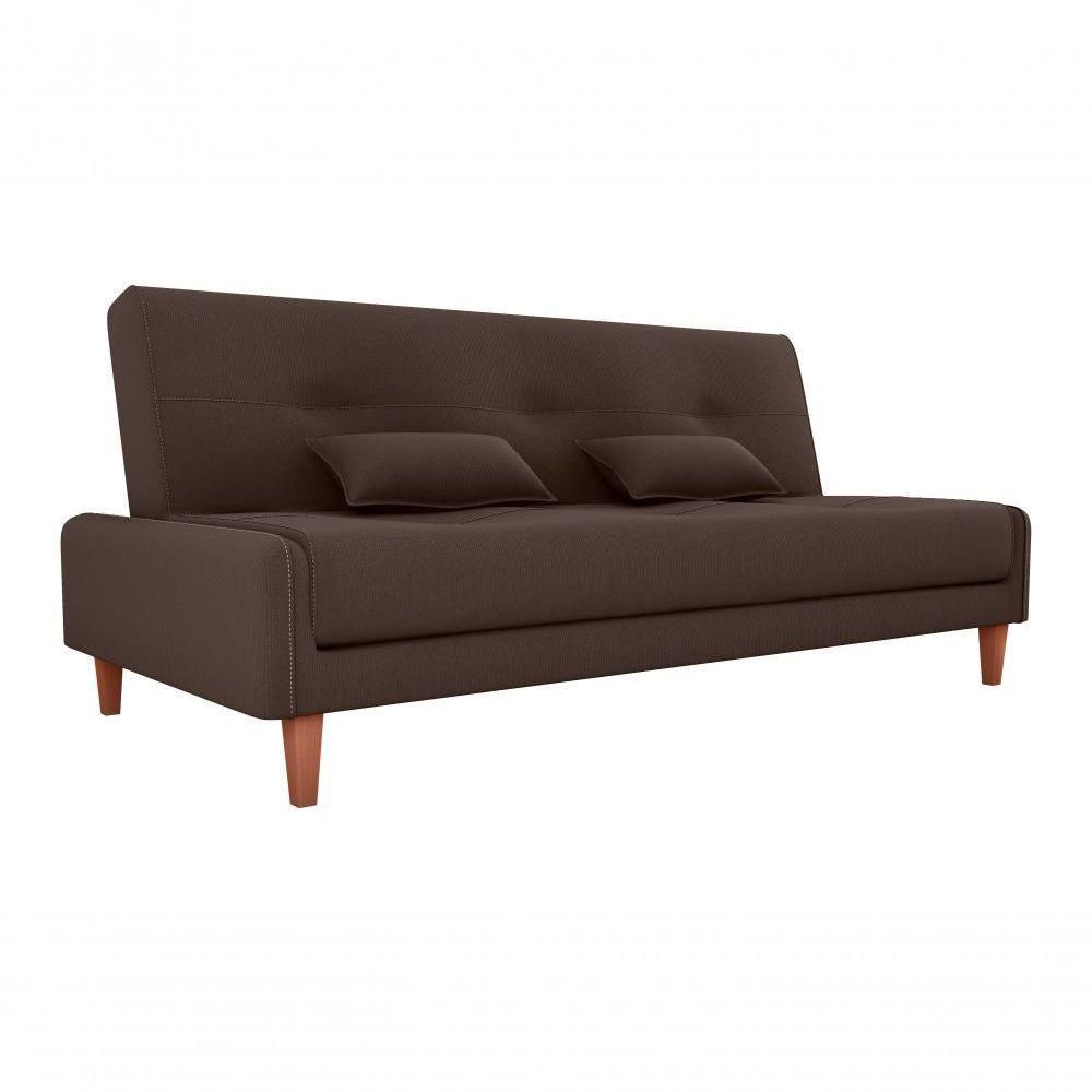 Sofá Cama Blanca 3 Lugares Sala Premium Suede Marrom Matrix - 1