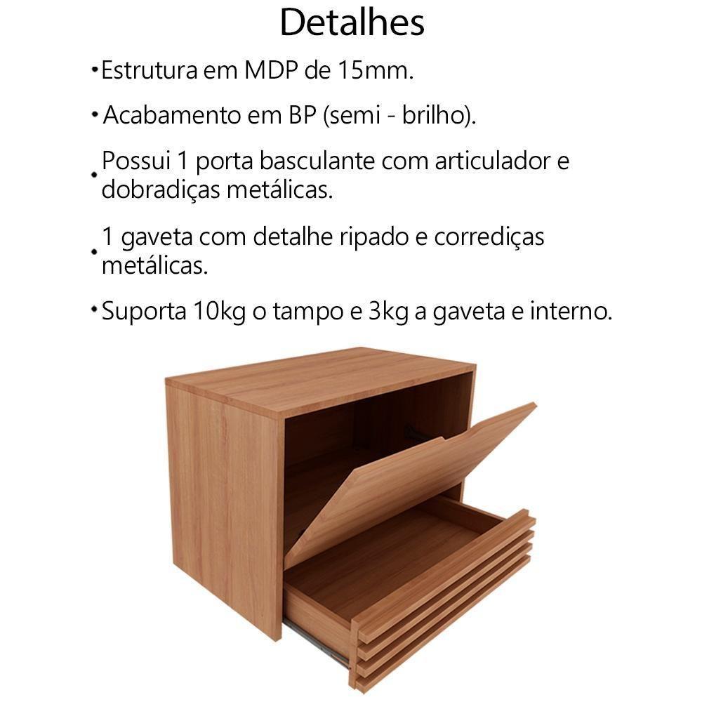 Gabinete Com Cuba Para Banheiro Bn3630x13 Amendoa Tecno Mobili Amendoa - 4