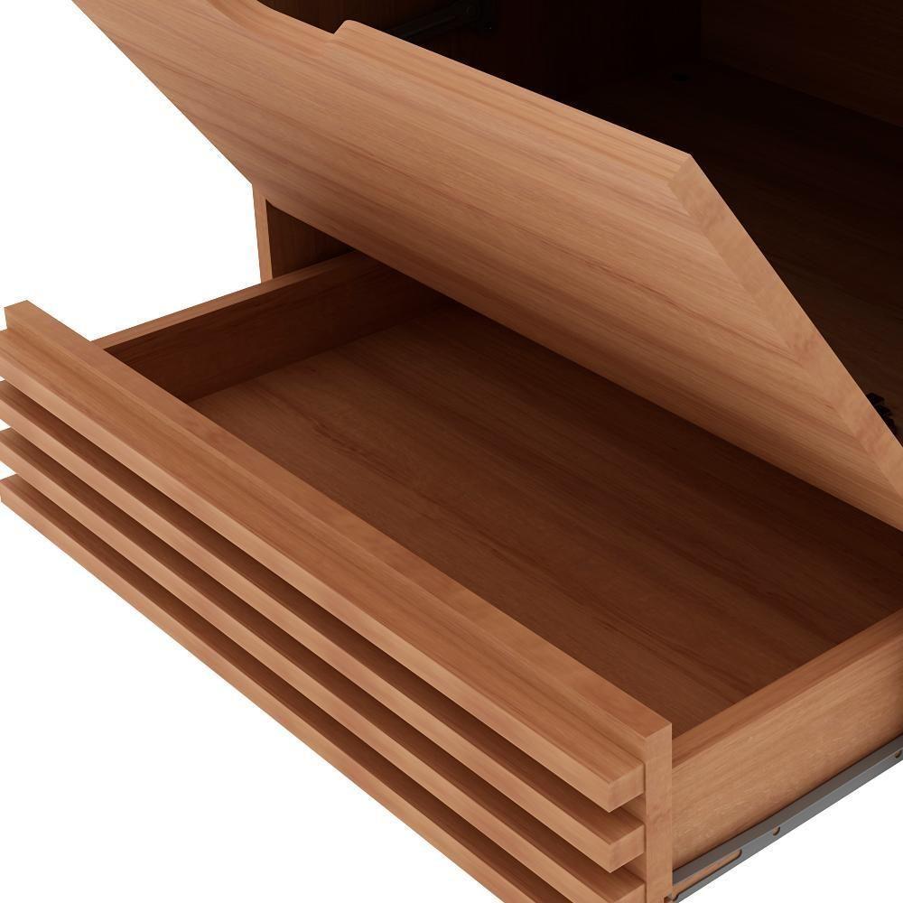 Gabinete Com Cuba Para Banheiro Bn3630x13 Amendoa Tecno Mobili Amendoa - 5