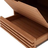 Gabinete Com Cuba Para Banheiro Bn3630x13 Amendoa Marmore Branco Tecno Mobili Amendoa Marmore Branco - 3