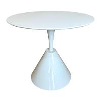 Mesa De Jantar Cone Redonda Masp 120 Cm Tampo Laca Branca Base Branca Cor Branco