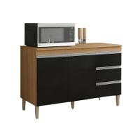 Módulo Balcão P/pia Andreia Sem Tampo 120cm 2 Portas 3 Gavetas Amendoa - Ajl Móveis - 1