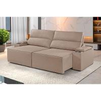 Sofá 4 Lugares Retrátil E Reclinável M-180 Martins Veludo Bege - 3